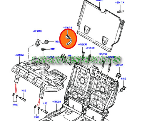 LAND ROVER SEAT STRAP RELEASE REAR LR3 LR4 RANGE ROVER SPORT 05-13 OEM ...