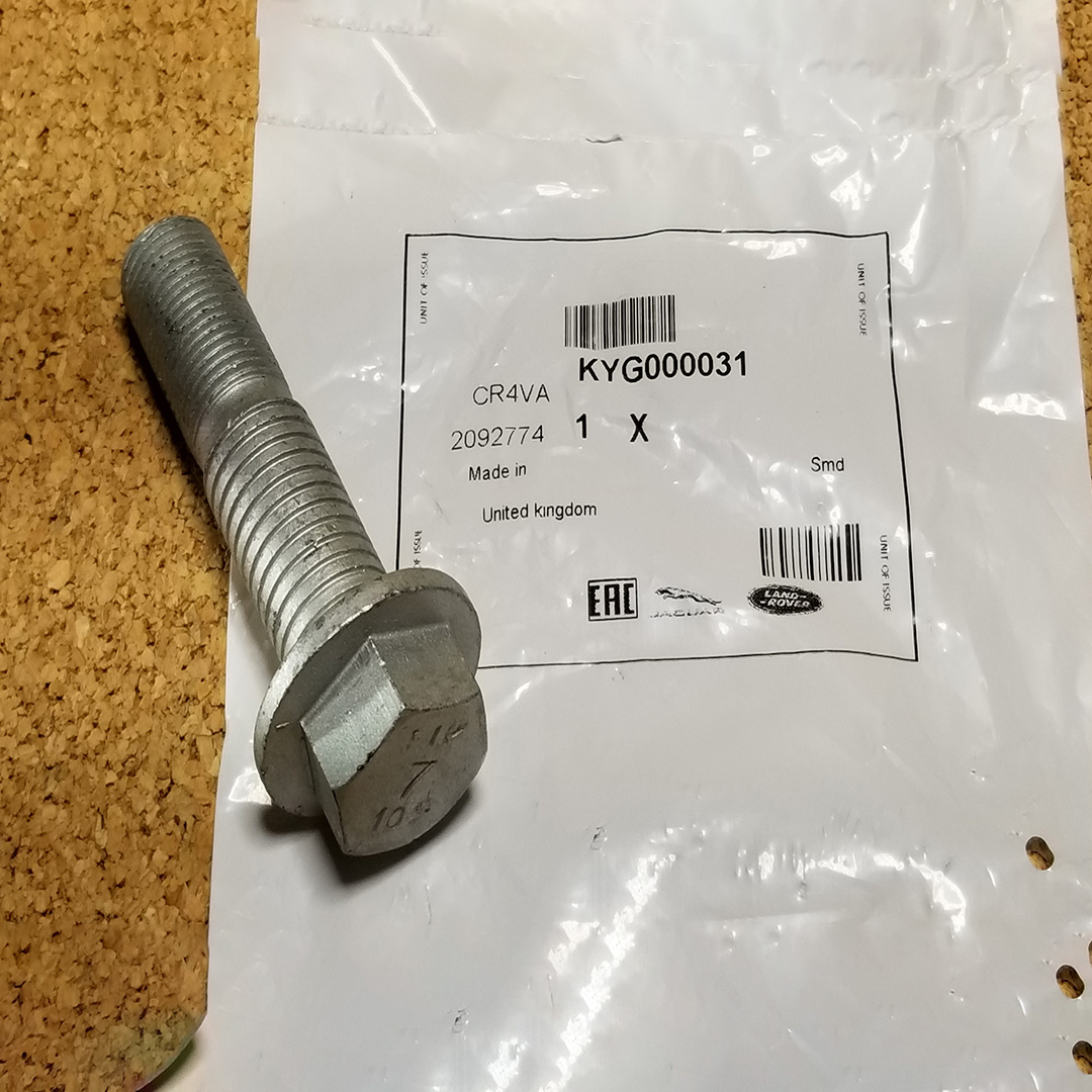 GENUINE LAND ROVER FRONT KNUCKLE BOLT RANGE ROVER 03-12 NEW OEM KYG000031