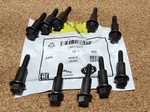 GENUINE LAND ROVER TIMING CHAIN GUIDE SCREW SET of 10 LR011064 5.0L 5.0L SC 3.0L SC