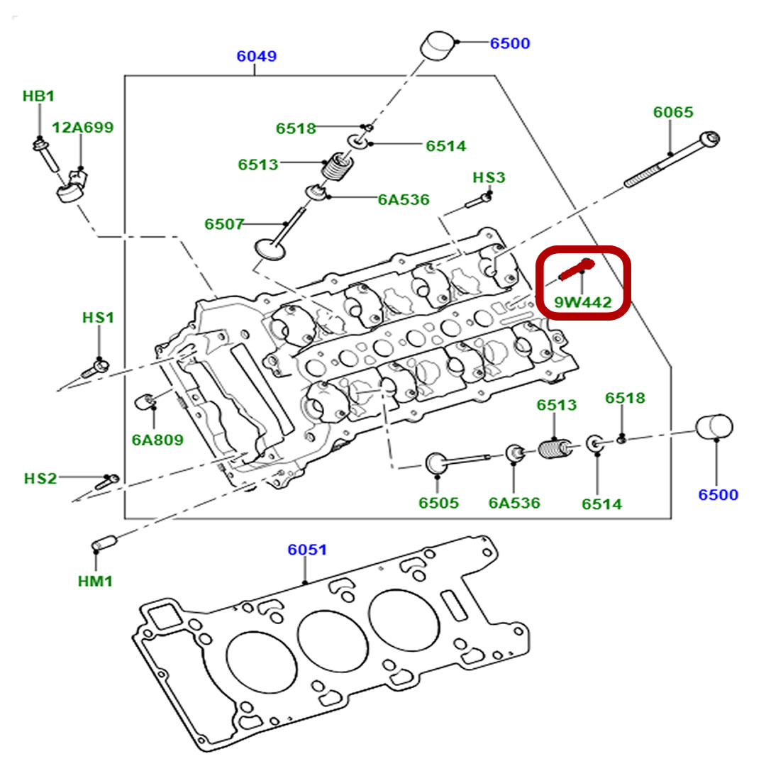 LAND ROVER CYLINDER HEAD TUBE DRAIN RANGE ROVER DEFENDER SPORT