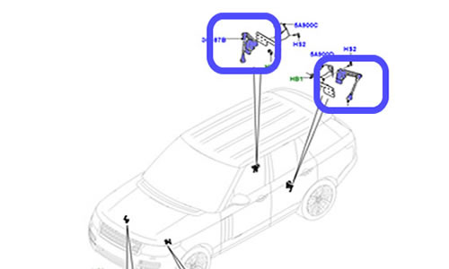 LAND ROVER REAR SUSPENSION HEIGHT SENSOR RANGE ROVER SPORT 14-22 RANGE ...