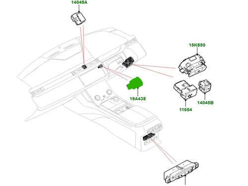 thumbnail image 2 of Genuine Land Rover Ignition Switch YXB000080 - Fits Range Rover 2003-2009 - New OEM 2 of 5