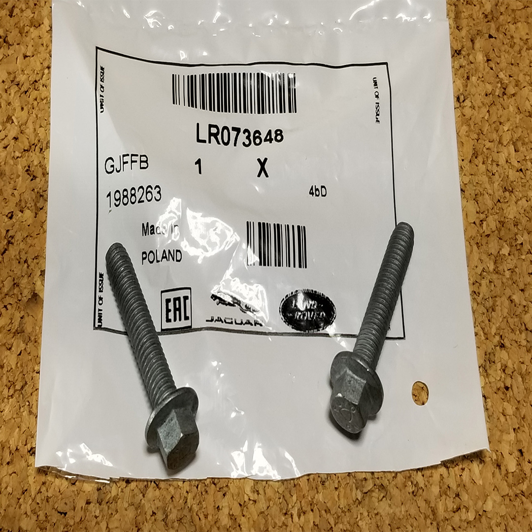 GENUINE LAND ROVER SCREW M6 x 30mm DISCOVERY 2017 ON DISCOVERY SPORT 15 ON DEFENDER 20 ON RANGE ROVER SPORT 14-22 23 ON  RANGE ROVER 13-21 22 ON RANGE ROVER EVOQUE 12-18 19 ON  RANGE ROVER VELAR LR073648 SET OF 2