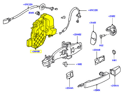 GENUINE LAND ROVER REAR DOOR LATCH LR2 LR3 LR4 RANGE R SPORT 08-13