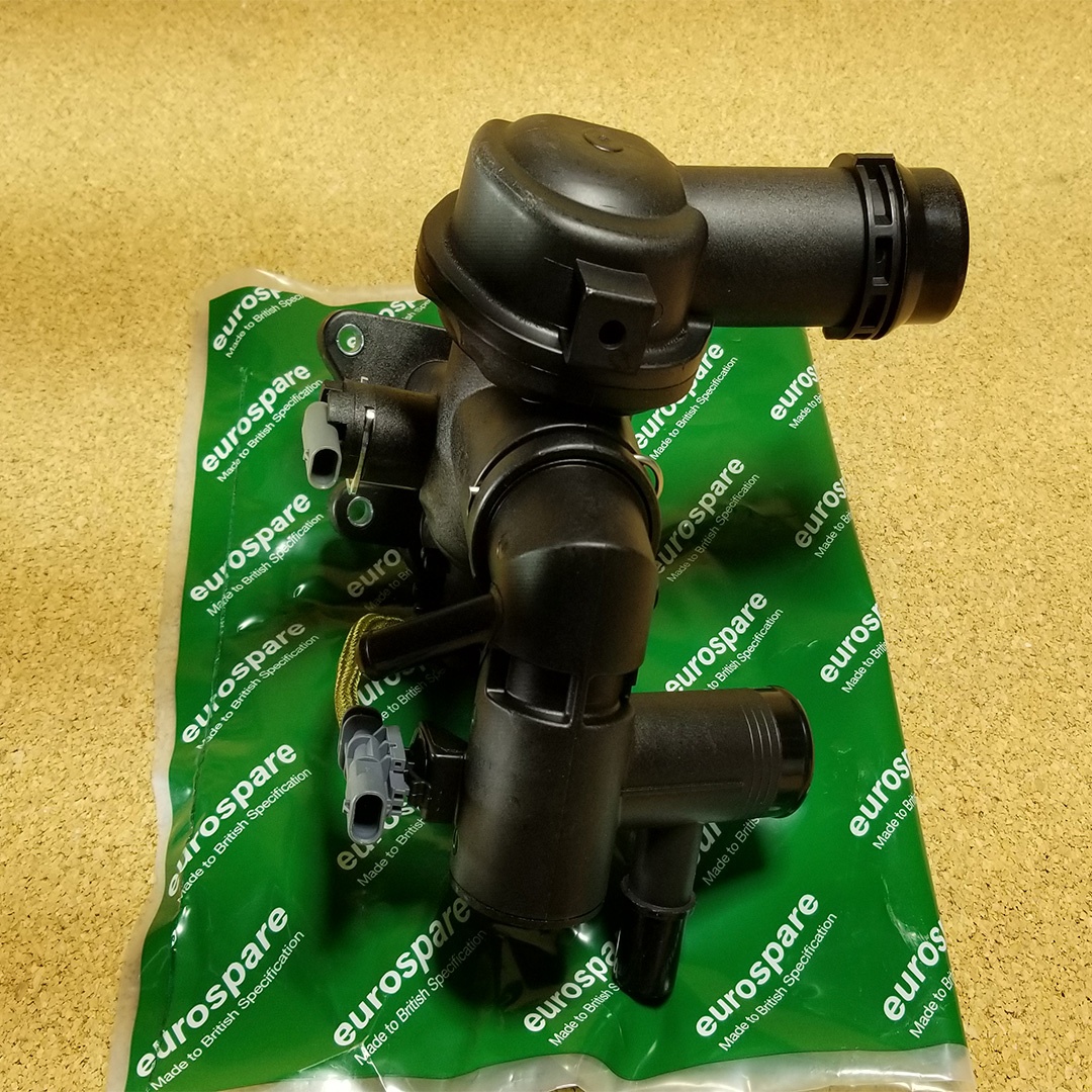 thumbnail image 2 of EuroAMP Thermostat Assembly For 2018+ Land Rover Defender, Discovery, Range Rover, Velar, Evoque 2.0 Turbo – LR106640 2 of 6