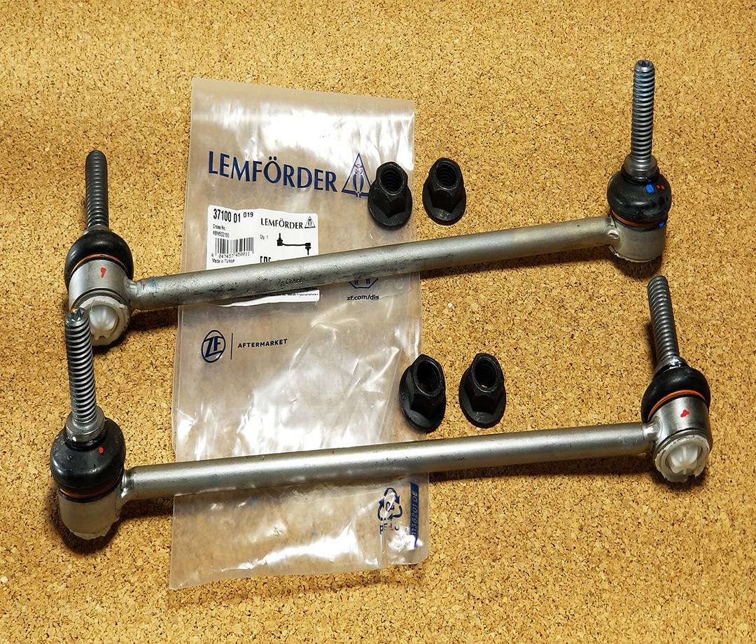 LAND ROVER FRONT STABILIZER BAR LINK RANGE ROVER SPORT 05-13 SET OF 2 NEW RBM500150 RBM500140 LEMFORDER